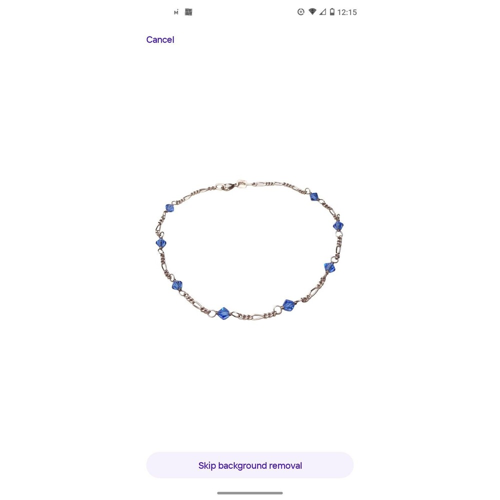 Sterling Silver Blue Swarovski Crystal Anklet Ankle Bracelet